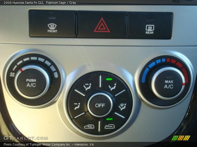 Platinum Sage / Gray 2009 Hyundai Santa Fe GLS