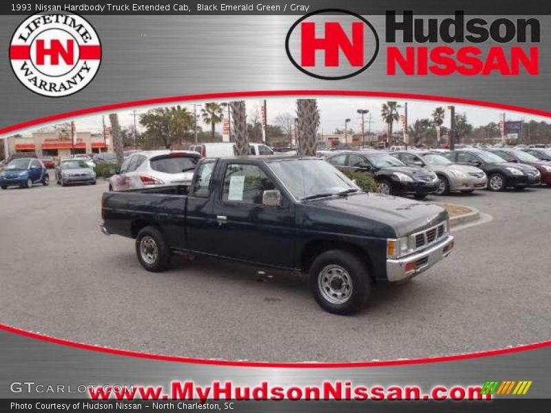 Black Emerald Green / Gray 1993 Nissan Hardbody Truck Extended Cab