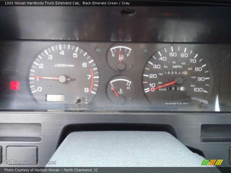 Black Emerald Green / Gray 1993 Nissan Hardbody Truck Extended Cab