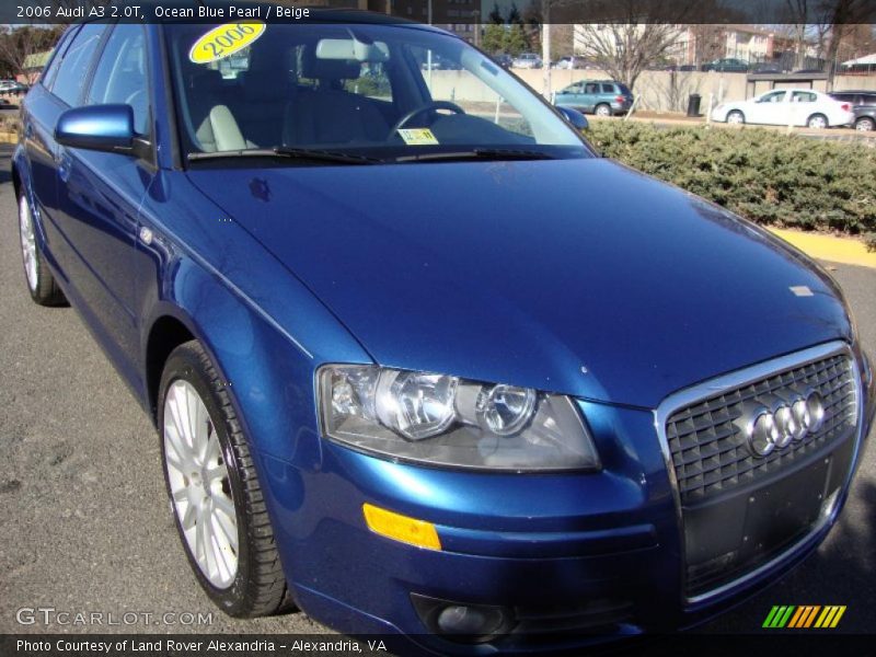 Ocean Blue Pearl / Beige 2006 Audi A3 2.0T