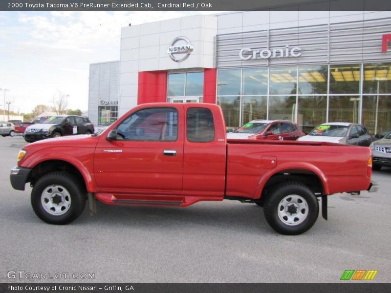 Cardinal Red / Oak 2000 Toyota Tacoma V6 PreRunner Extended Cab