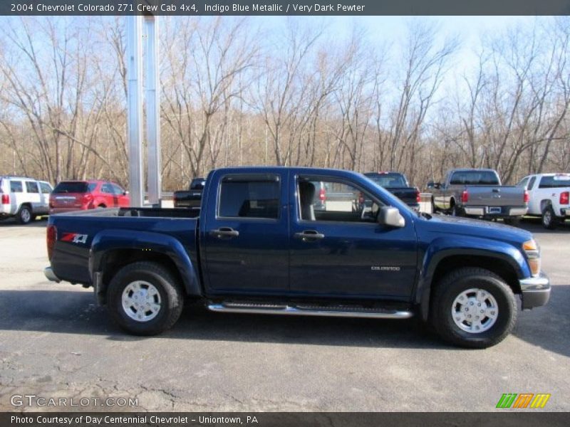 Indigo Blue Metallic / Very Dark Pewter 2004 Chevrolet Colorado Z71 Crew Cab 4x4