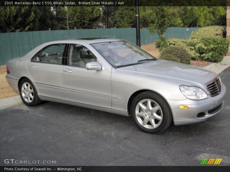 Brilliant Silver Metallic / Ash 2005 Mercedes-Benz S 500 4Matic Sedan