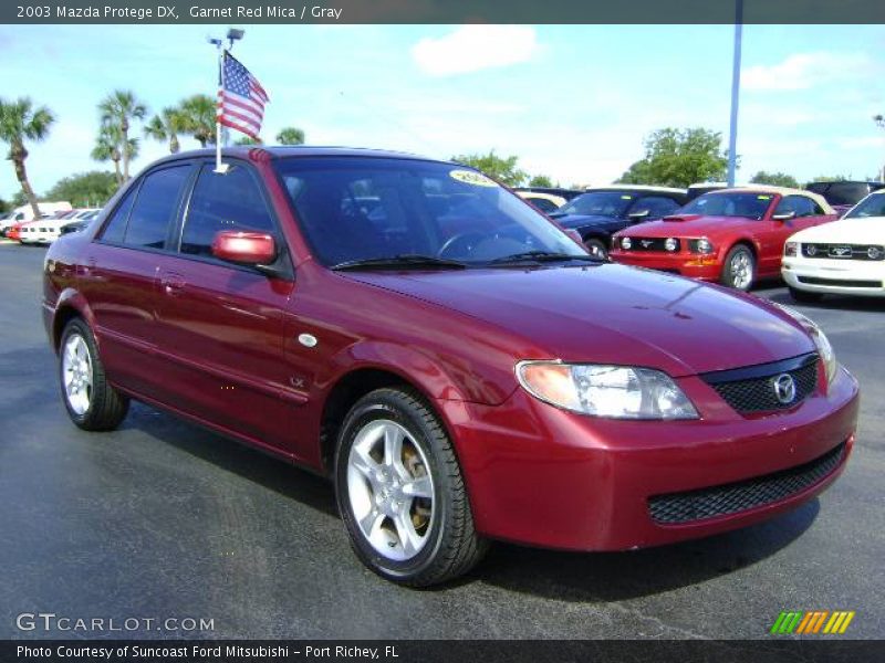 Garnet Red Mica / Gray 2003 Mazda Protege DX