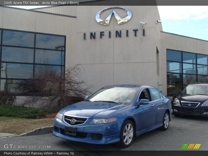 Arctic Blue Pearl / Ebony 2005 Acura TSX Sedan
