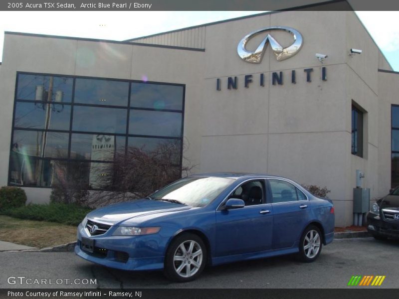 Arctic Blue Pearl / Ebony 2005 Acura TSX Sedan