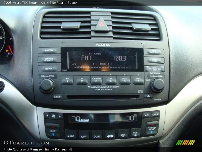 Arctic Blue Pearl / Ebony 2005 Acura TSX Sedan