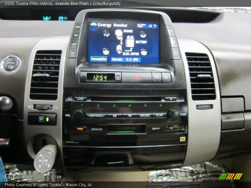 Seaside Blue Pearl / Gray/Burgundy 2005 Toyota Prius Hybrid