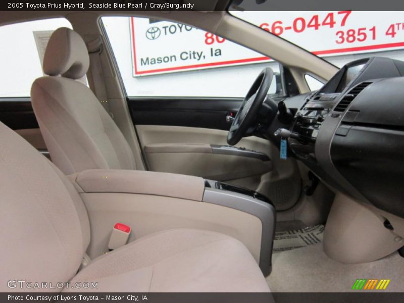 Seaside Blue Pearl / Gray/Burgundy 2005 Toyota Prius Hybrid