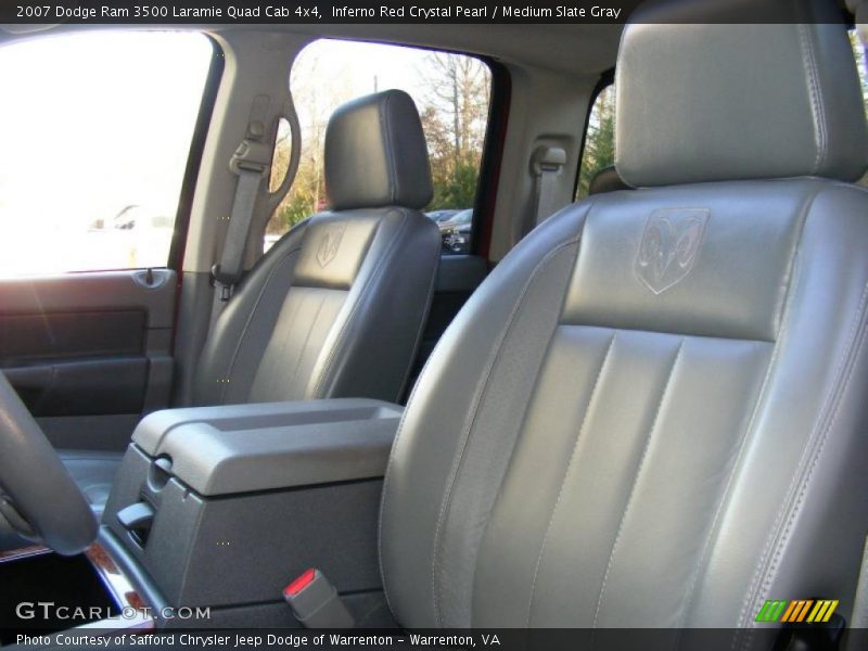 Inferno Red Crystal Pearl / Medium Slate Gray 2007 Dodge Ram 3500 Laramie Quad Cab 4x4