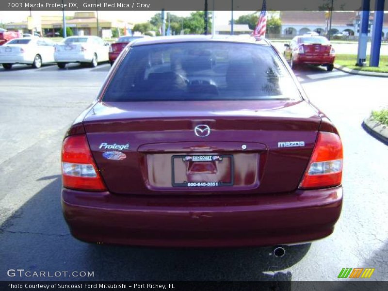 Garnet Red Mica / Gray 2003 Mazda Protege DX