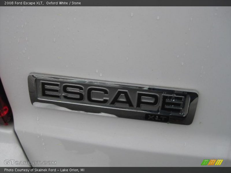 Oxford White / Stone 2008 Ford Escape XLT