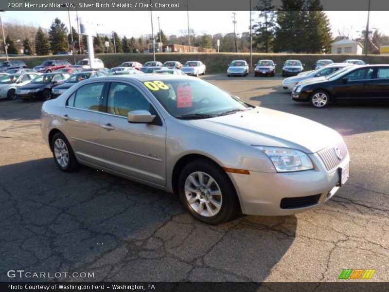 Silver Birch Metallic / Dark Charcoal 2008 Mercury Milan V6