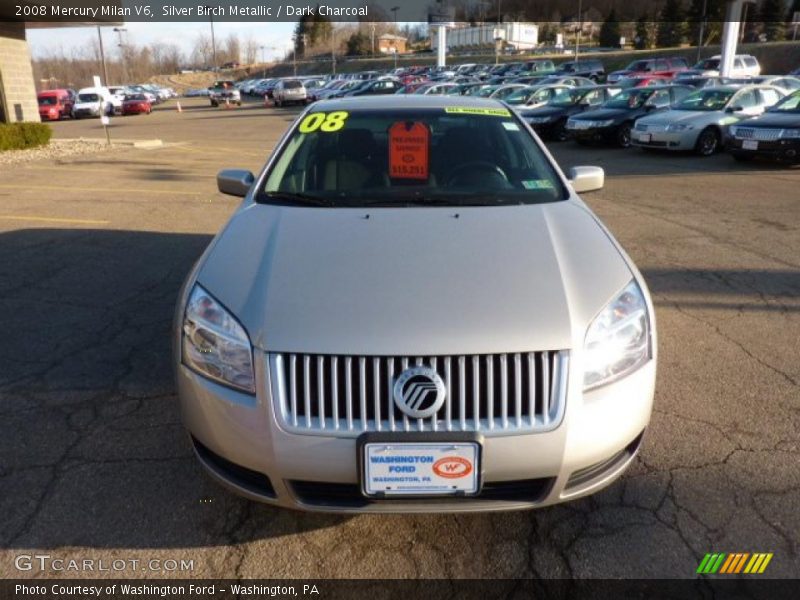 Silver Birch Metallic / Dark Charcoal 2008 Mercury Milan V6