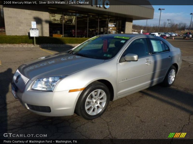 Silver Birch Metallic / Dark Charcoal 2008 Mercury Milan V6