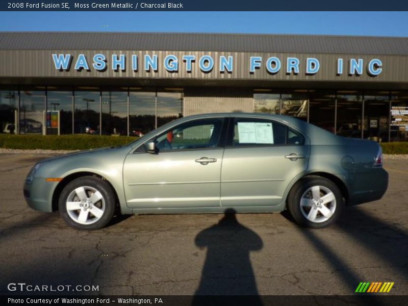 Moss Green Metallic / Charcoal Black 2008 Ford Fusion SE