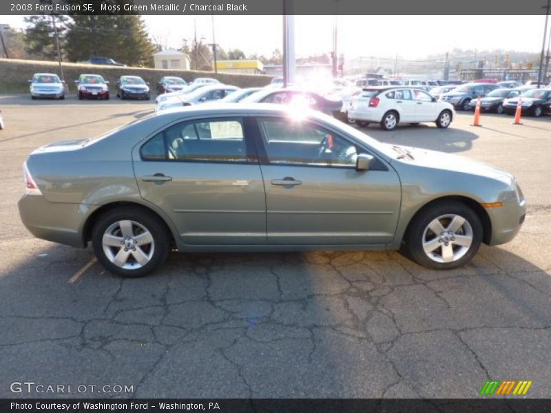 Moss Green Metallic / Charcoal Black 2008 Ford Fusion SE