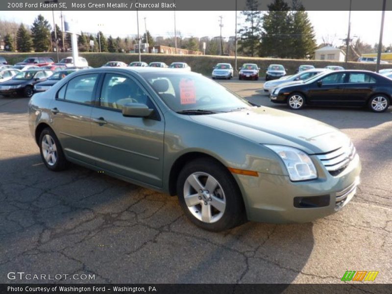Moss Green Metallic / Charcoal Black 2008 Ford Fusion SE