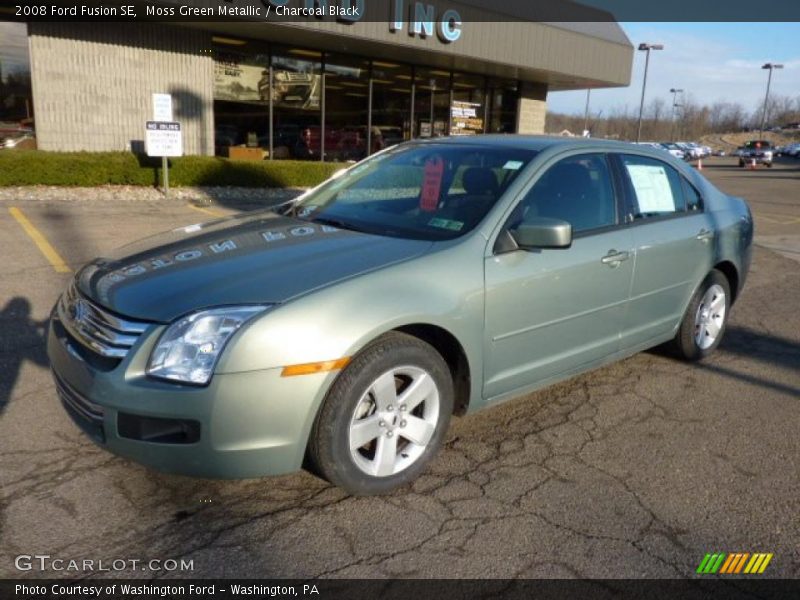 Moss Green Metallic / Charcoal Black 2008 Ford Fusion SE