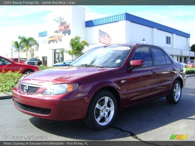 Garnet Red Mica / Gray 2003 Mazda Protege DX