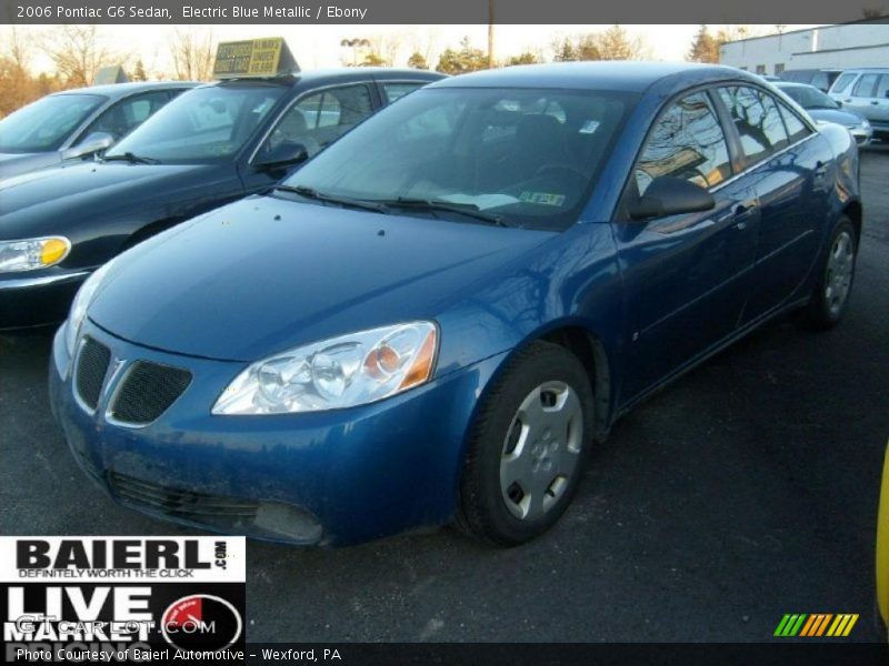 Electric Blue Metallic / Ebony 2006 Pontiac G6 Sedan
