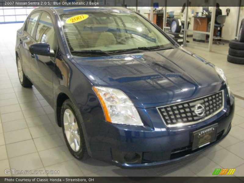 Blue Onyx Metallic / Beige 2007 Nissan Sentra 2.0 S