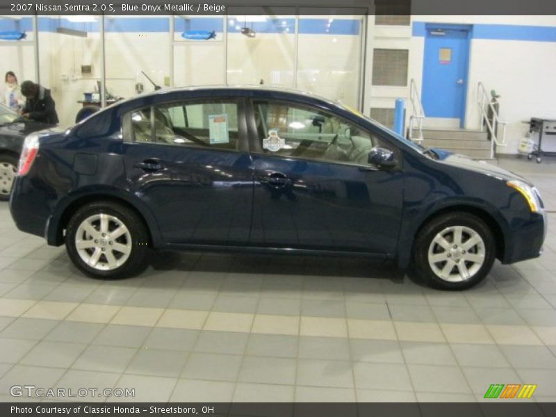 Blue Onyx Metallic / Beige 2007 Nissan Sentra 2.0 S