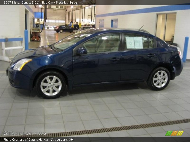 Blue Onyx Metallic / Beige 2007 Nissan Sentra 2.0 S