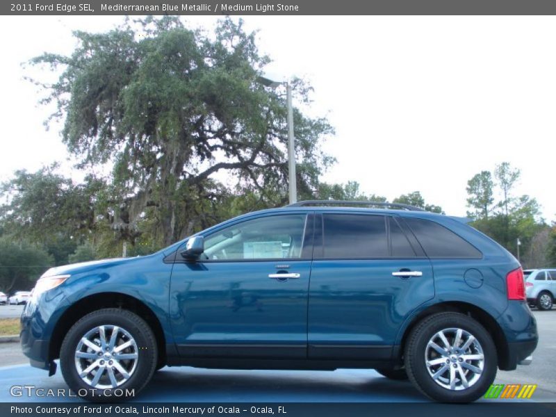 Mediterranean Blue Metallic / Medium Light Stone 2011 Ford Edge SEL