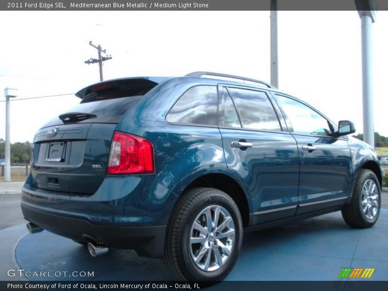 Mediterranean Blue Metallic / Medium Light Stone 2011 Ford Edge SEL