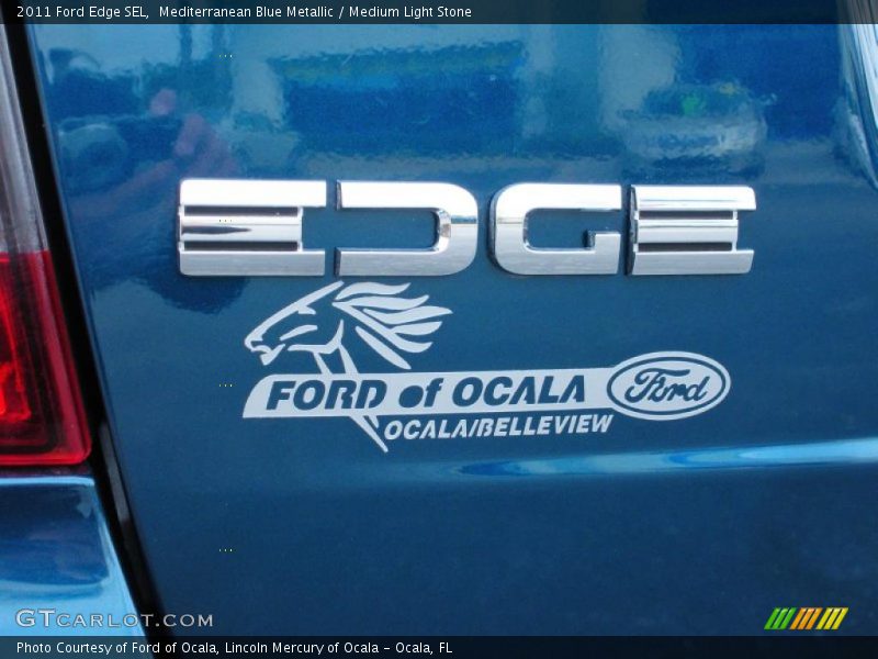 Mediterranean Blue Metallic / Medium Light Stone 2011 Ford Edge SEL
