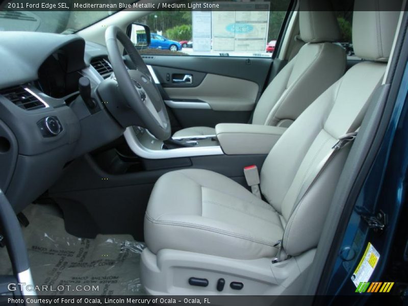 Mediterranean Blue Metallic / Medium Light Stone 2011 Ford Edge SEL