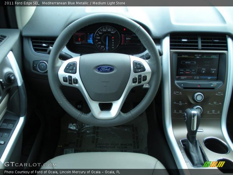 Mediterranean Blue Metallic / Medium Light Stone 2011 Ford Edge SEL