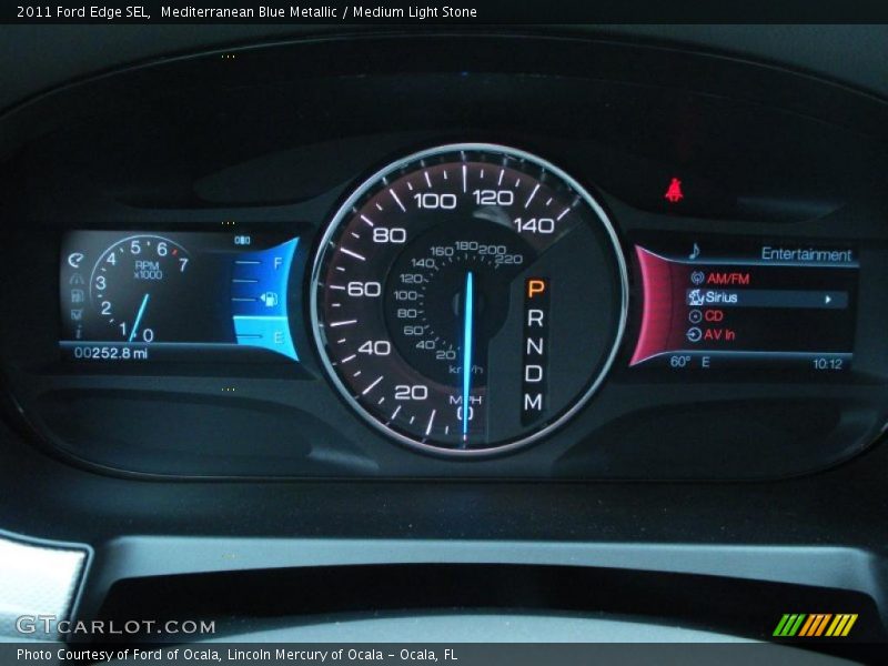 Mediterranean Blue Metallic / Medium Light Stone 2011 Ford Edge SEL