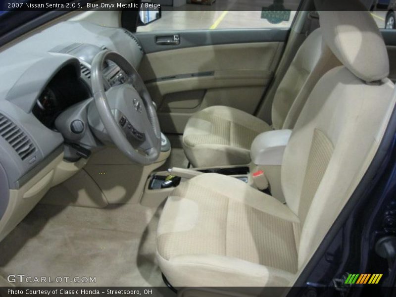 Blue Onyx Metallic / Beige 2007 Nissan Sentra 2.0 S