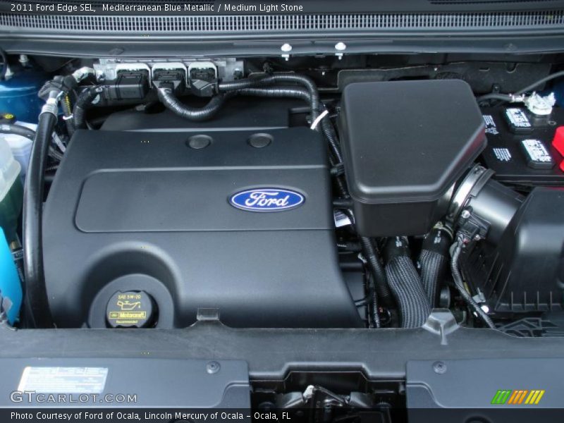 Mediterranean Blue Metallic / Medium Light Stone 2011 Ford Edge SEL
