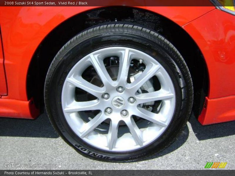 Vivid Red / Black 2008 Suzuki SX4 Sport Sedan