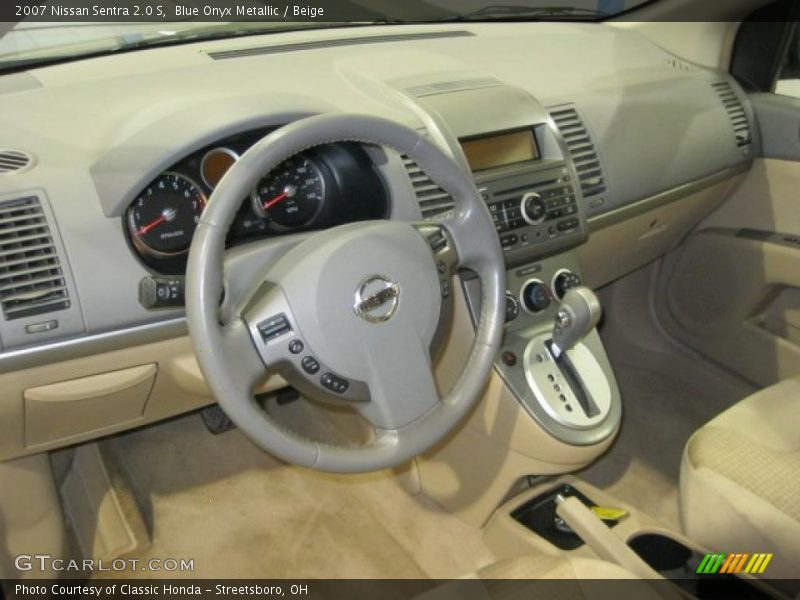 Blue Onyx Metallic / Beige 2007 Nissan Sentra 2.0 S