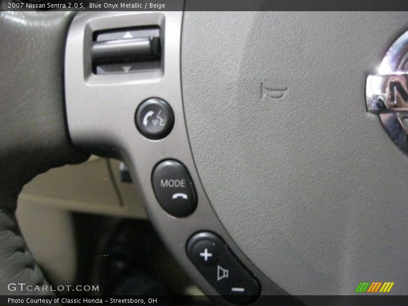 Blue Onyx Metallic / Beige 2007 Nissan Sentra 2.0 S