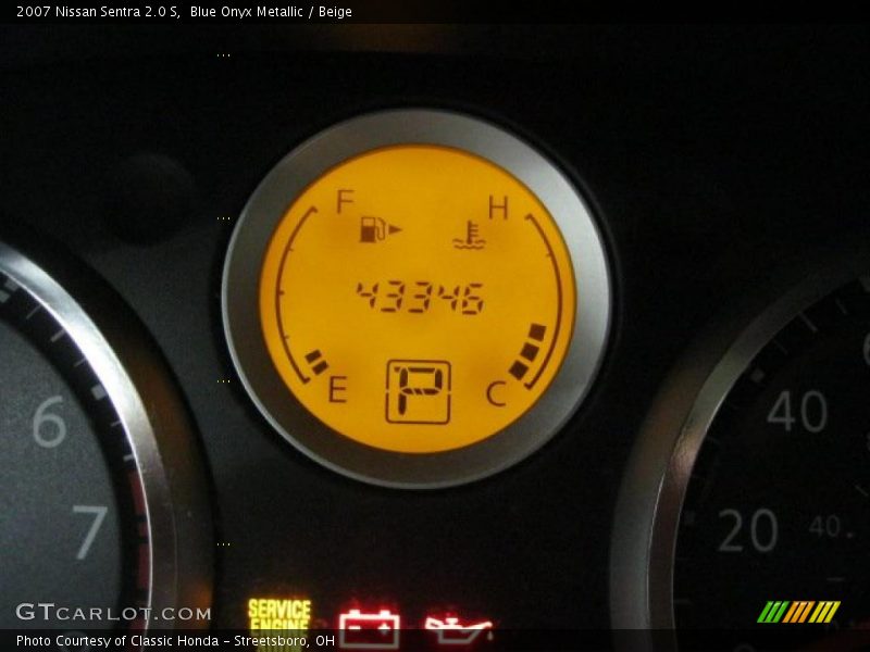 Blue Onyx Metallic / Beige 2007 Nissan Sentra 2.0 S