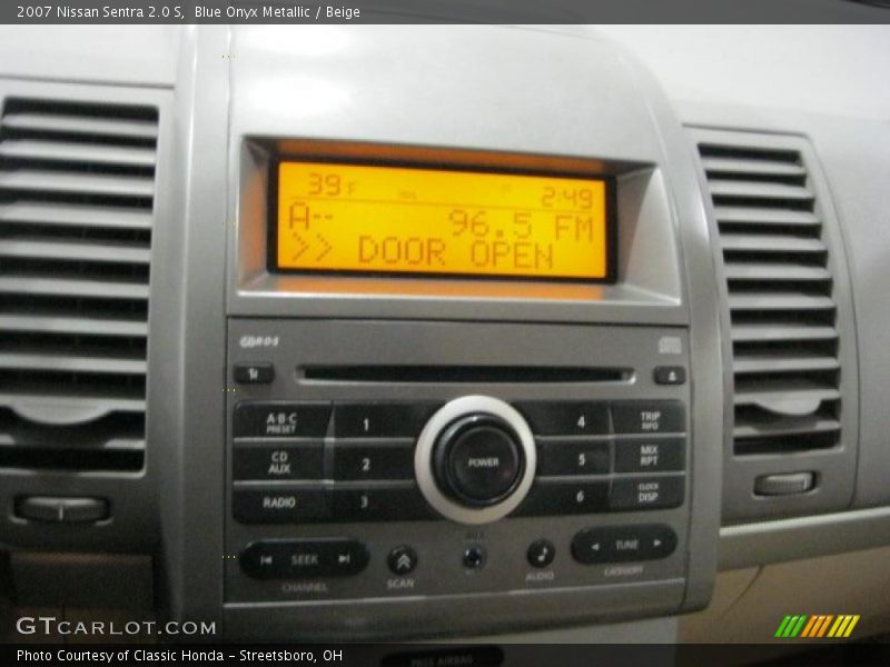 Blue Onyx Metallic / Beige 2007 Nissan Sentra 2.0 S