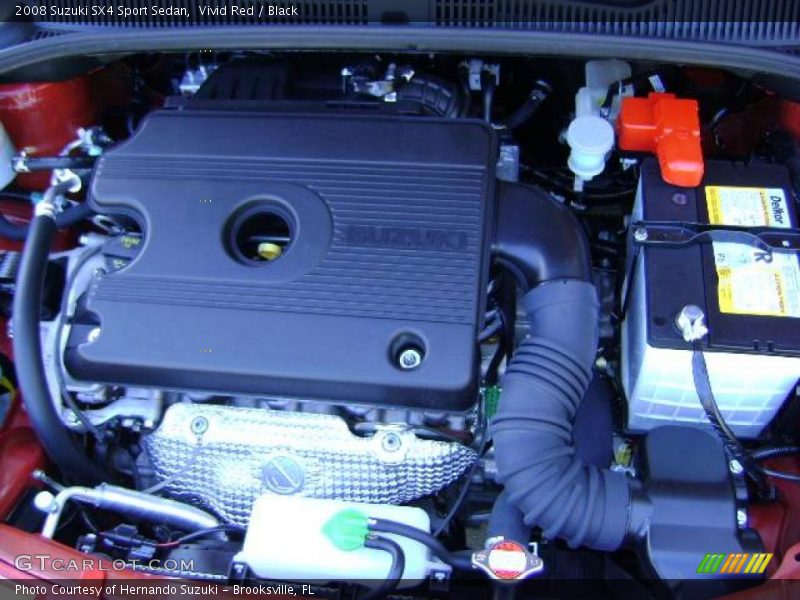 Vivid Red / Black 2008 Suzuki SX4 Sport Sedan