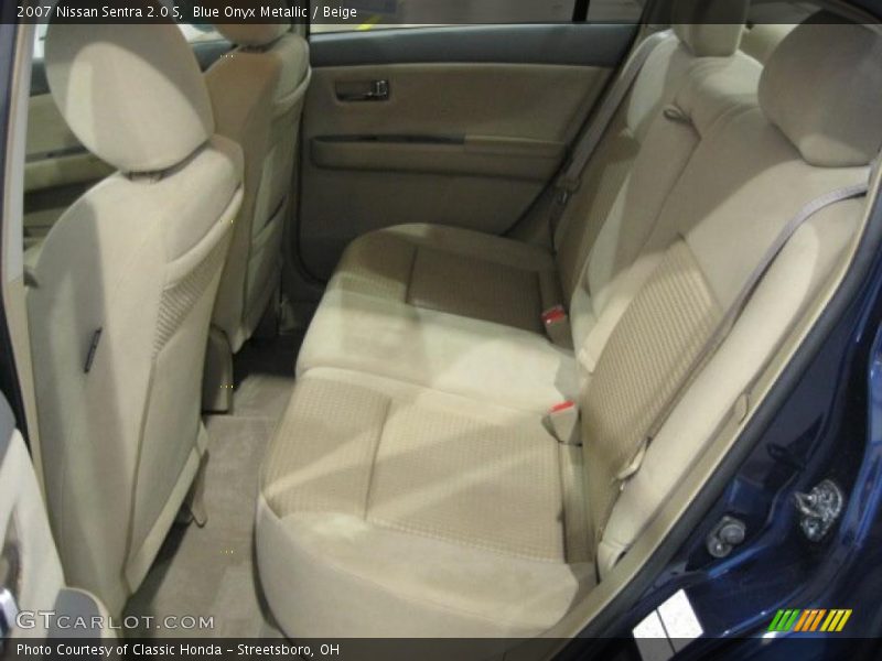 Blue Onyx Metallic / Beige 2007 Nissan Sentra 2.0 S