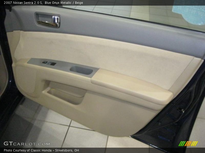 Blue Onyx Metallic / Beige 2007 Nissan Sentra 2.0 S