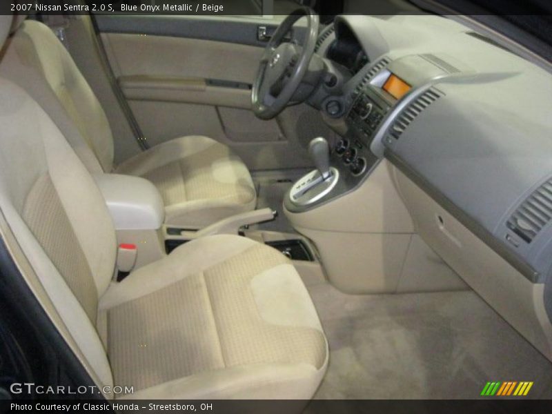 Blue Onyx Metallic / Beige 2007 Nissan Sentra 2.0 S