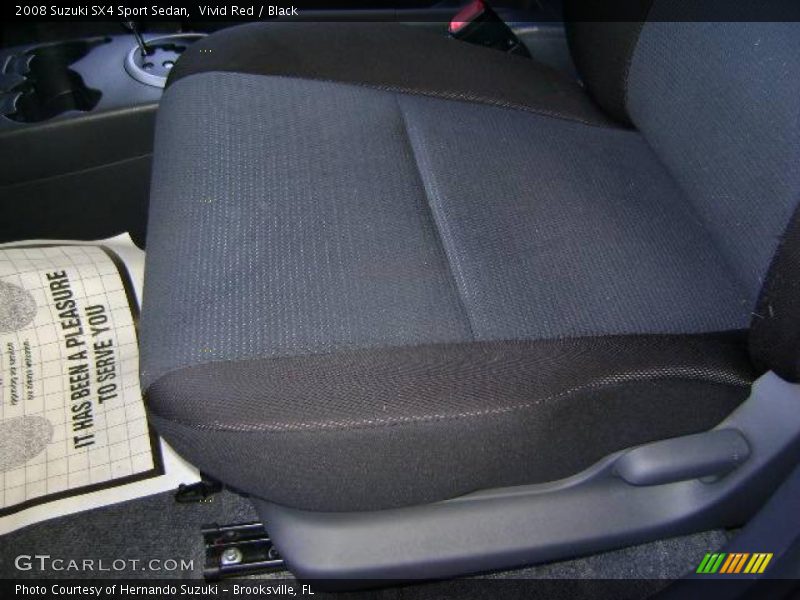 Vivid Red / Black 2008 Suzuki SX4 Sport Sedan