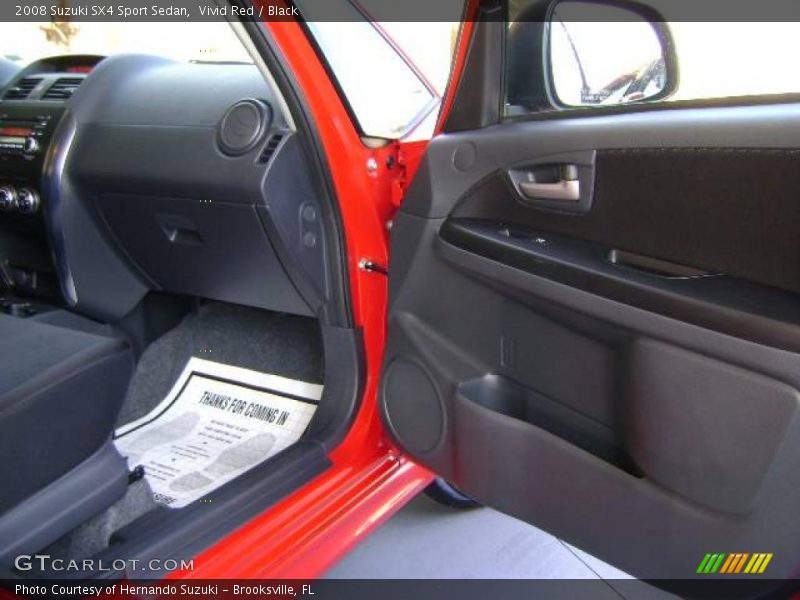 Vivid Red / Black 2008 Suzuki SX4 Sport Sedan