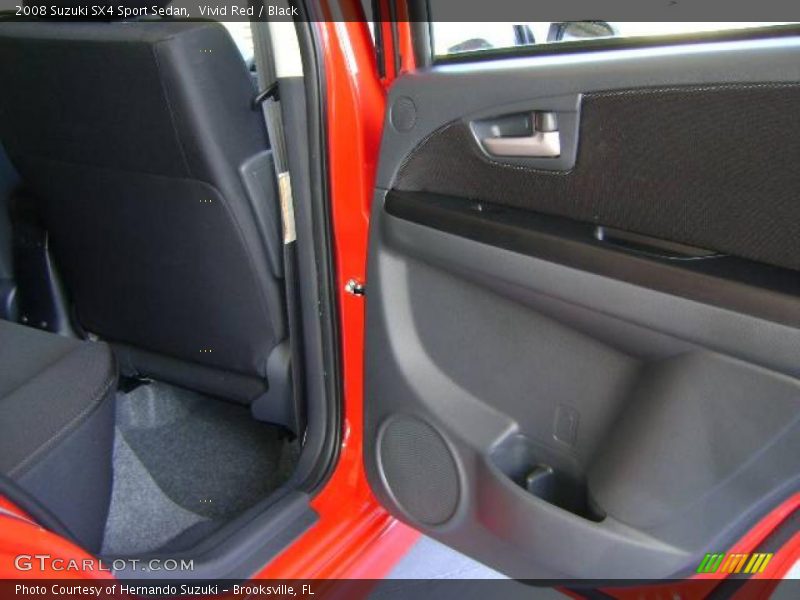 Vivid Red / Black 2008 Suzuki SX4 Sport Sedan