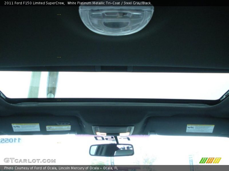 White Platinum Metallic Tri-Coat / Steel Gray/Black 2011 Ford F150 Limited SuperCrew