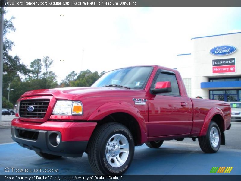 Redfire Metallic / Medium Dark Flint 2008 Ford Ranger Sport Regular Cab